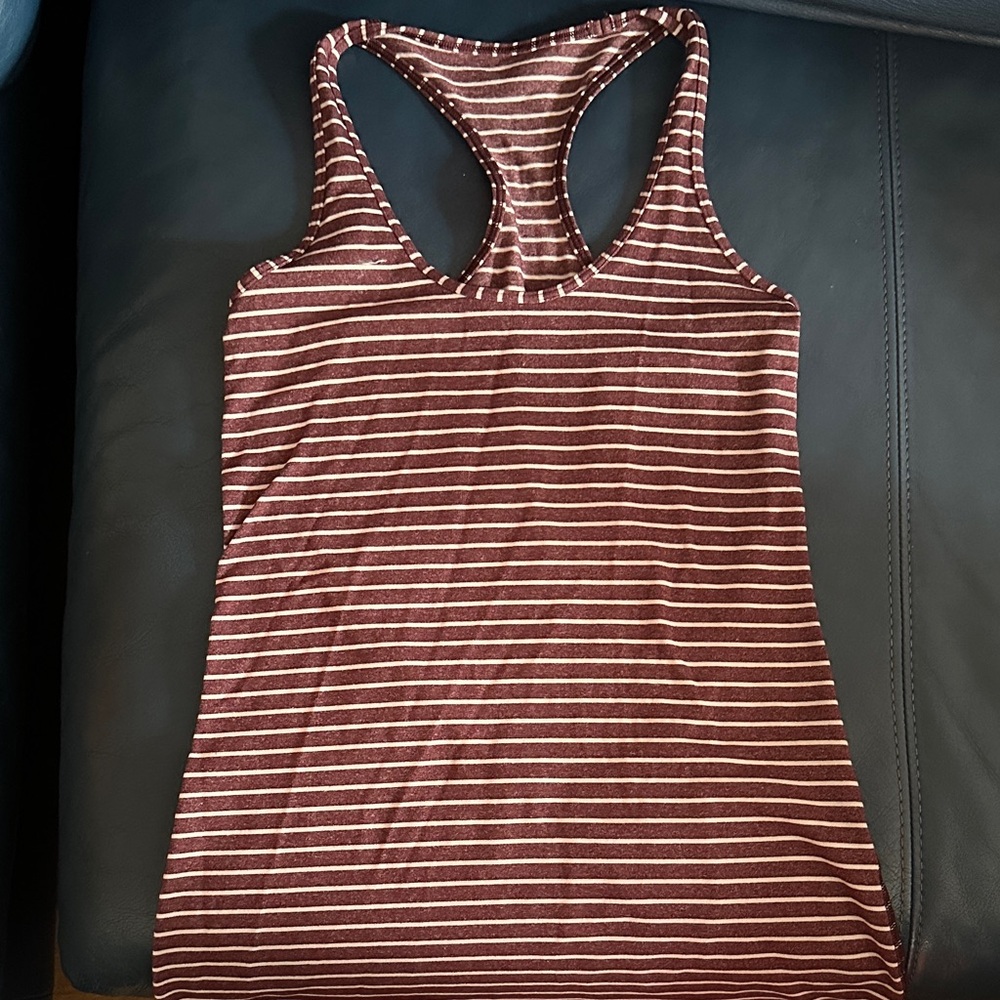 lululemon athletica Striped Tank Top in Brown and White
